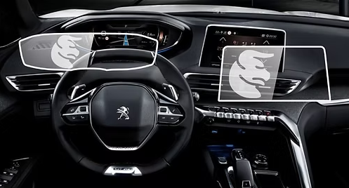 Peugeot 5008 Multimedya ve Gösterge Ekran Koruyucu Set (2 Parça) (2016-2024)