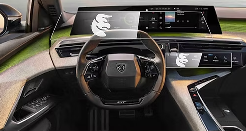 Peugeot e-5008 Multimedya ve Alt Kontrol Ünitesi Ekran Koruyucu Set (2 Parça) (2024-2025)