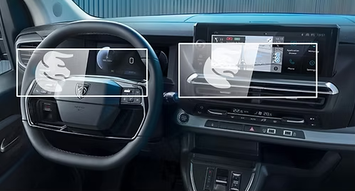Peugeot Expert Traveller Gösterge ve Multimedya Ekran Koruyucu Set (2 Parça) (2024-2025)
