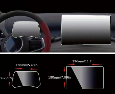 BYD Dolphin 2 li Set GPS Navigasyon ve Hız Ölçer Koruyucu Film