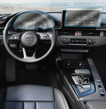 Audi A4 Gösterge ve Multimedya Ekran Koruyucusu Set 2 Parça