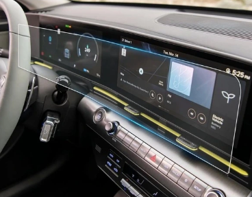 Hyundai Kona 2023-2024 Model 12.3 inc Gösterge ve Navigasyon Ekran Koruyucu