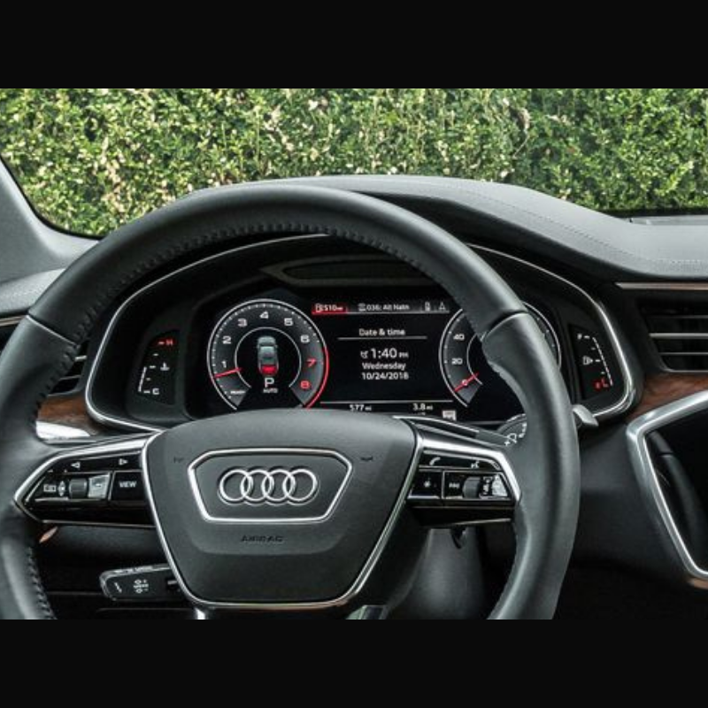 Audi A6 Gösterge Alt Üst Multimedya ve Klima Ünitesi Ekran Koruyucu Set 4 Parça (2021-2025)