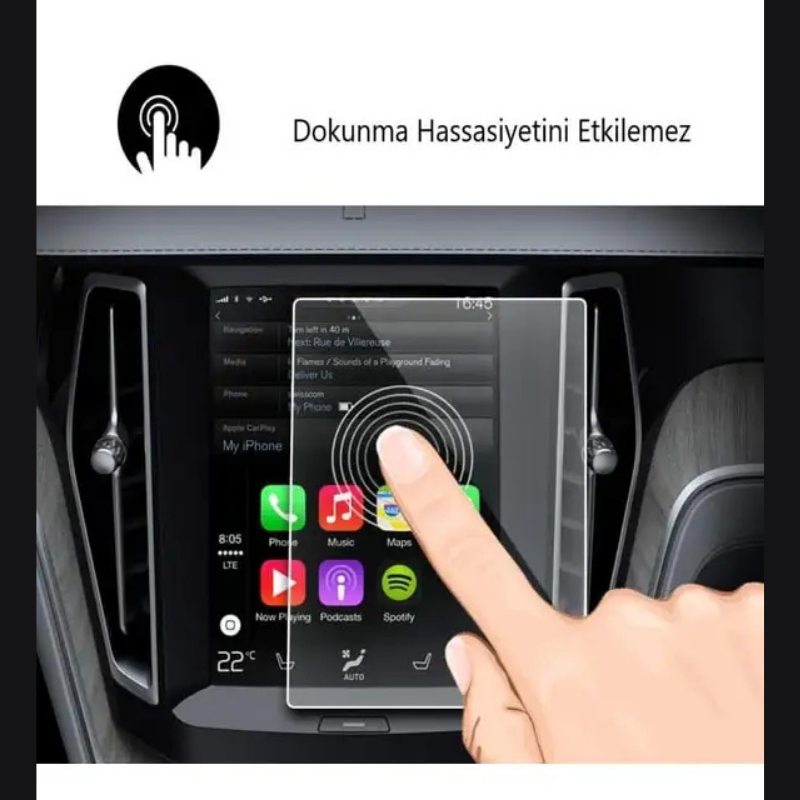 Volvo XC90 9 inç Mat Ekran Koruyucu Multimedya Navigasyon (2018-2024)