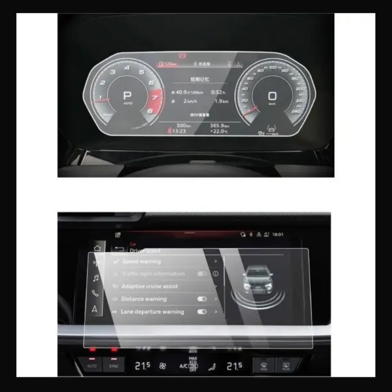 Audi A3 Gösterge ve Multimedya Ekran Koruyucu Set 2 Parça (2021-2025)