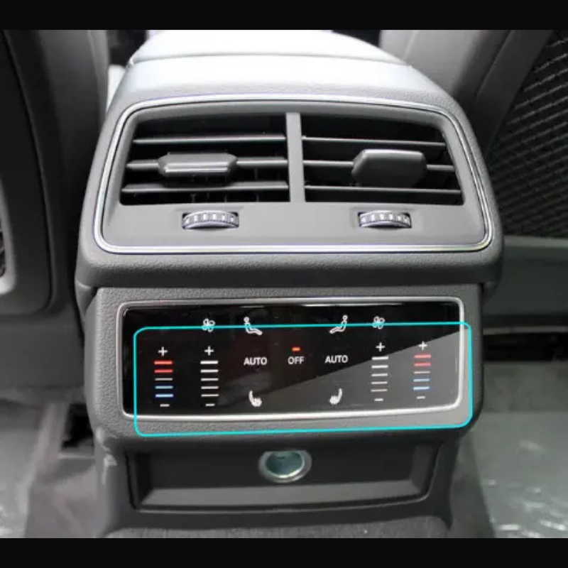 Audi A7 Gösterge Alt Üst Multimedya ve Arka Klima Ekran Koruyucu Set 4 Parça (2021-2025)