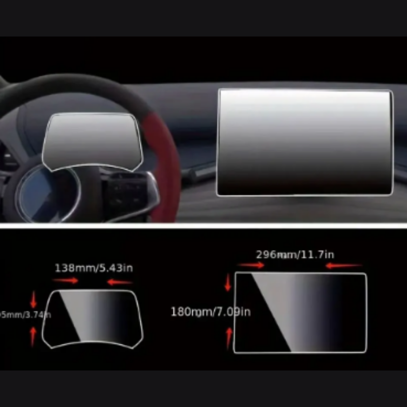 BYD Dolphin 2 li Set GPS Navigasyon ve Hız Ölçer Koruyucu Film