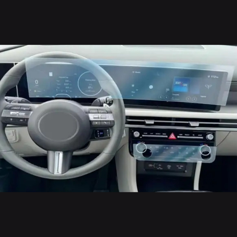 Hyundai Tucson Gösterge, Multimedya ve Alt Kontrol Ünitesi Ekran Koruyucu Set (2 Parça) (2025)